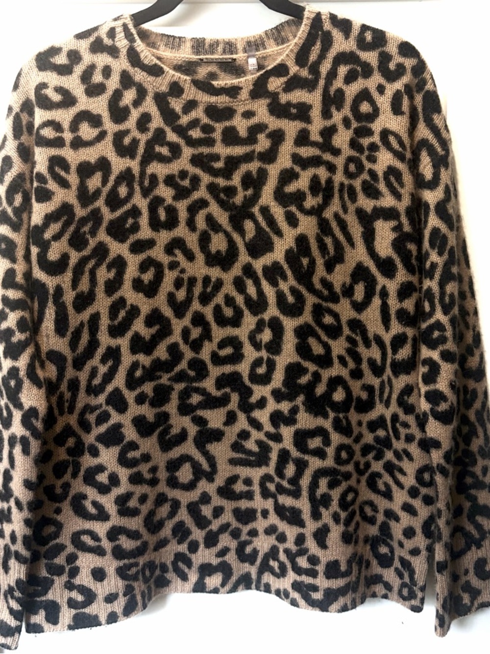 Elie Tahari Leopard Print 100% Cashmere Sweater Sz. M (Sold Out on-line).